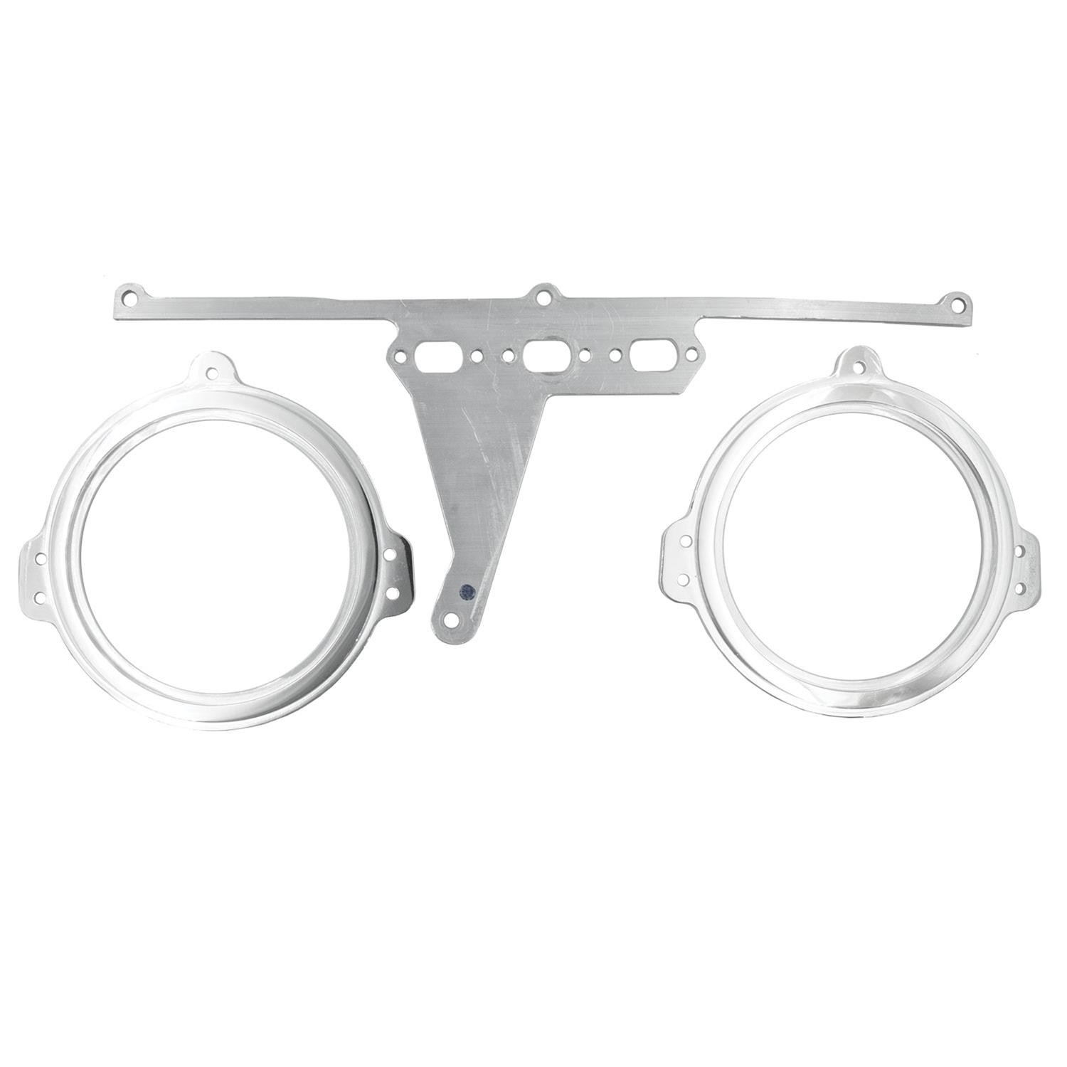 AutoMeter Mounting Solutions 66-67 Ford Falcon Direct-Fit Billet Panel/Gauge Kit - 3-3/8in. (x2)