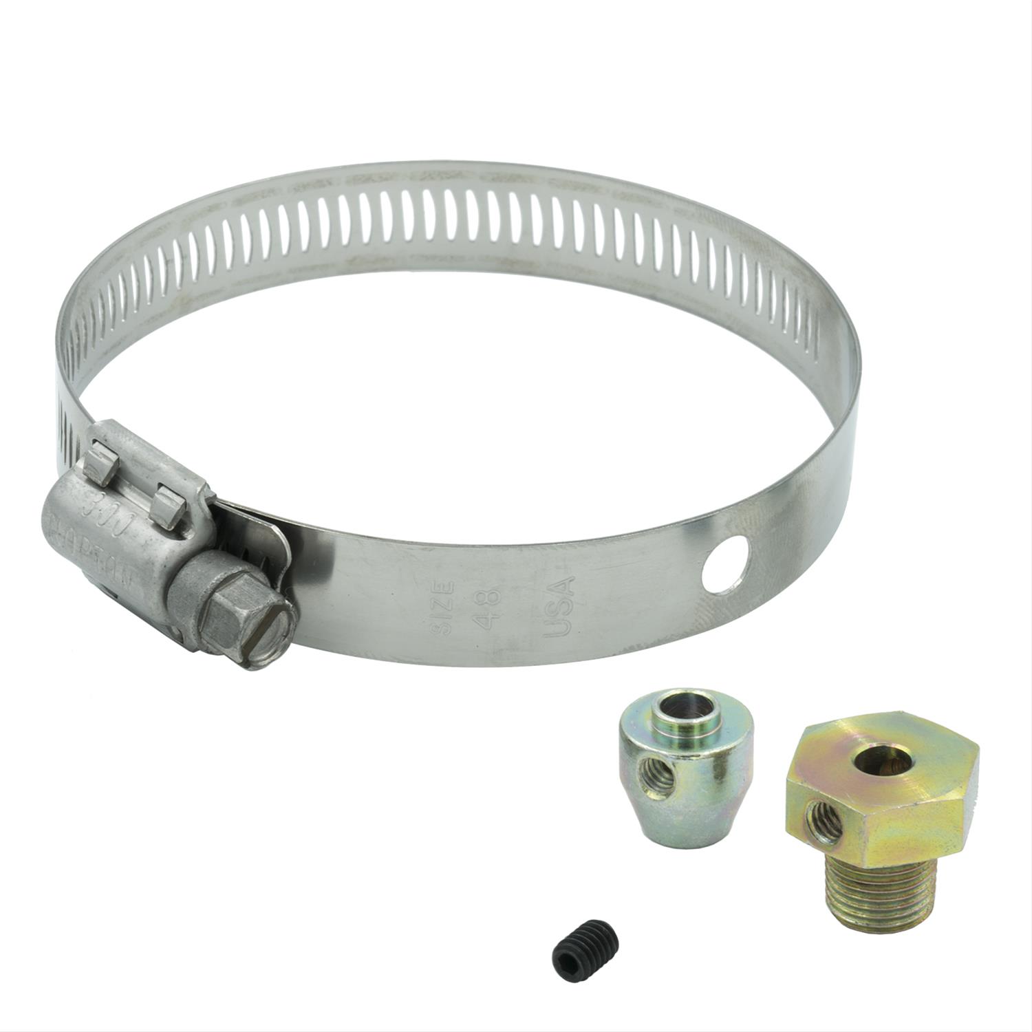 Autometer Thermocouple Fitting Kit 1/8in NPT Male w/ Set Screw and Band Clamp thumbnail 2