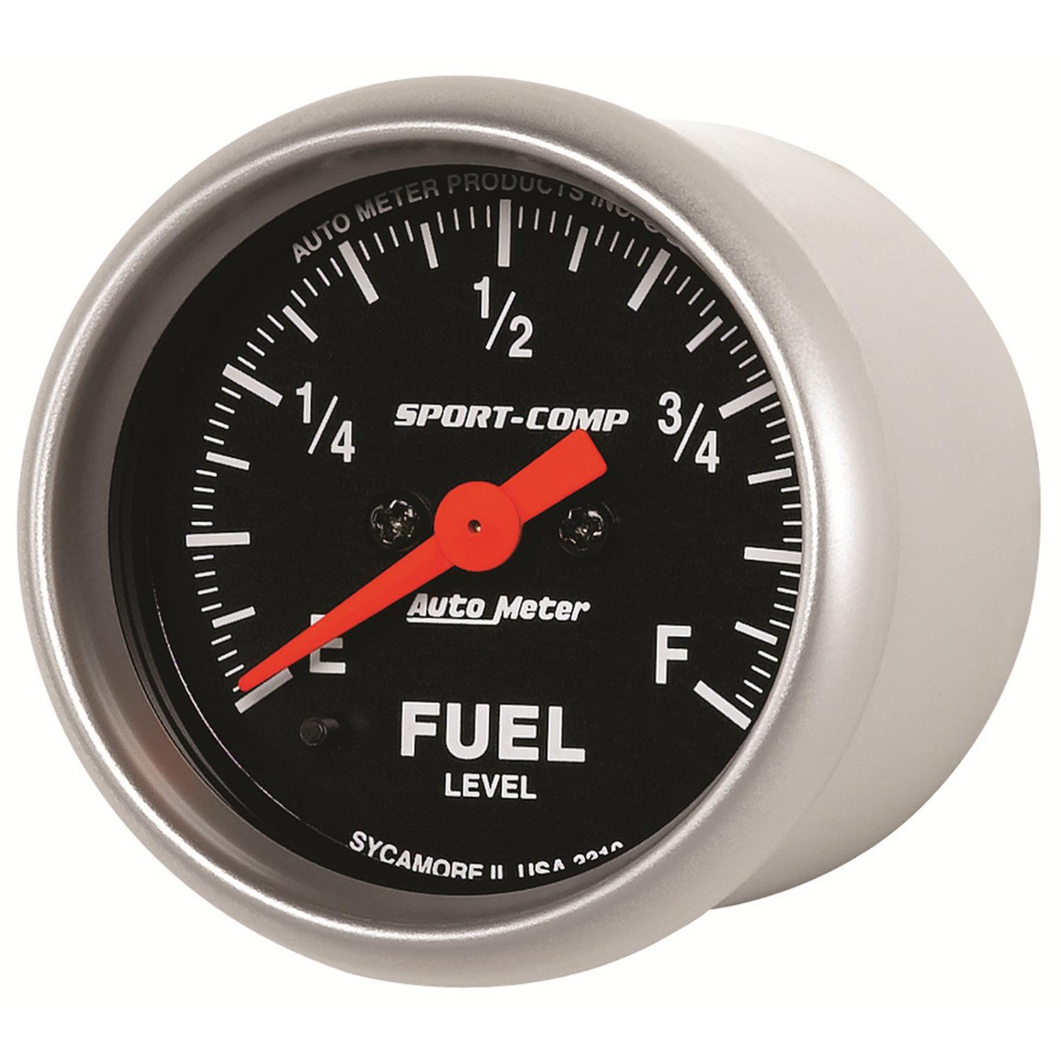 Autometer Sport Comp 52mm Full Sweep Electronic Fuel Level Programmable Empty-Full Range Gauge thumbnail 3