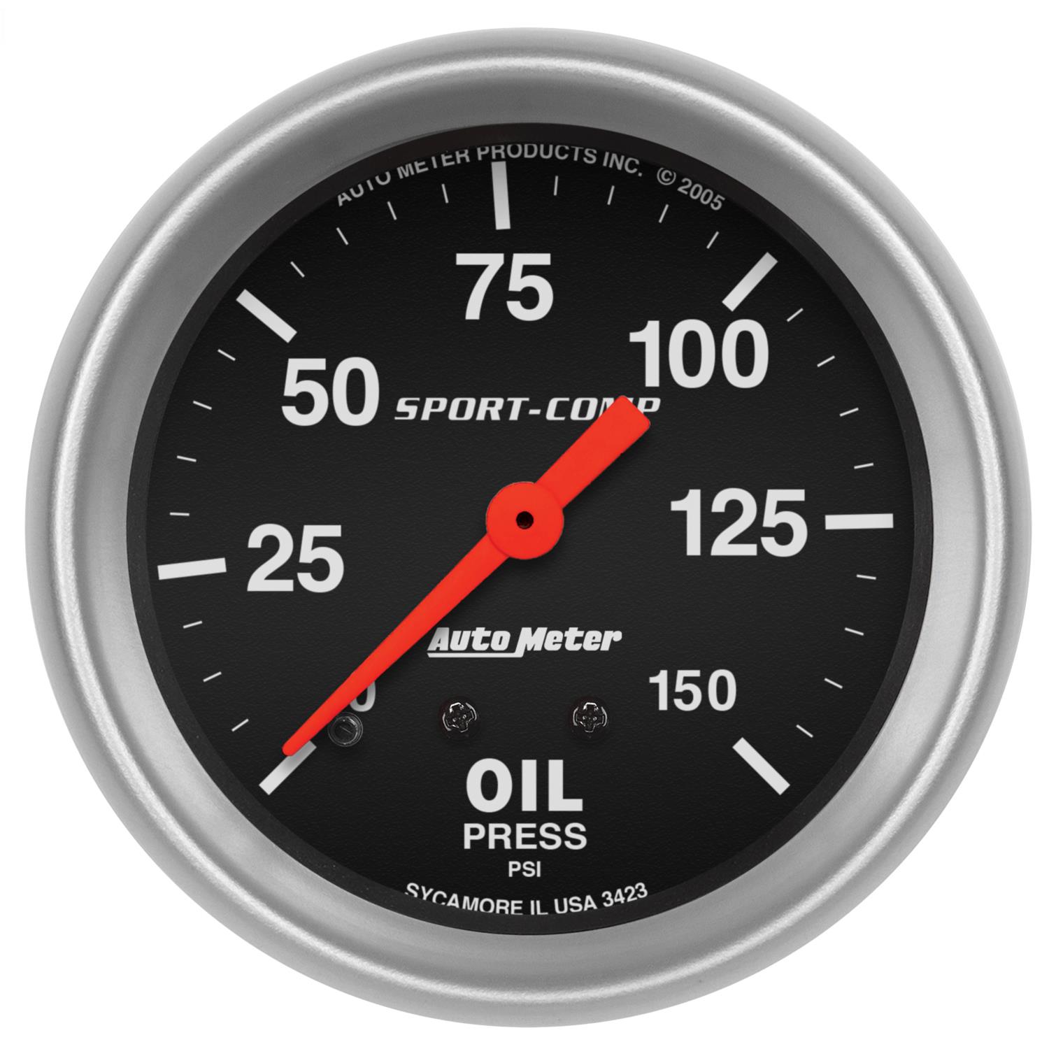AutoMeter Gauge Oil Pressure 2-5/8in. 150PSI Mechanical Sport-Comp