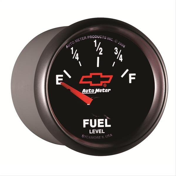 Autometer GM Bowtie Black 2-1/16 Fuel Level, 0-90 , Air-Core 8-18V thumbnail 4