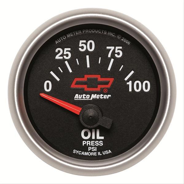 Autometer Oil Pressure 2-1/16, 0-100 PSI - Red Bowtie