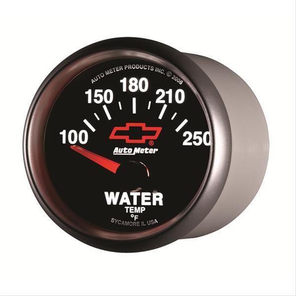Autometer GM Bowtie Black 2-1/16in 100-250 F Pedestal Electronic Water Temp Gauge thumbnail 5