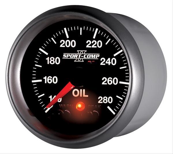 Autometer Sport-Comp II 52.4mm 140-280 Deg F Oil Temperature Peak & Warn w/ Electronic Control Gauge thumbnail 6