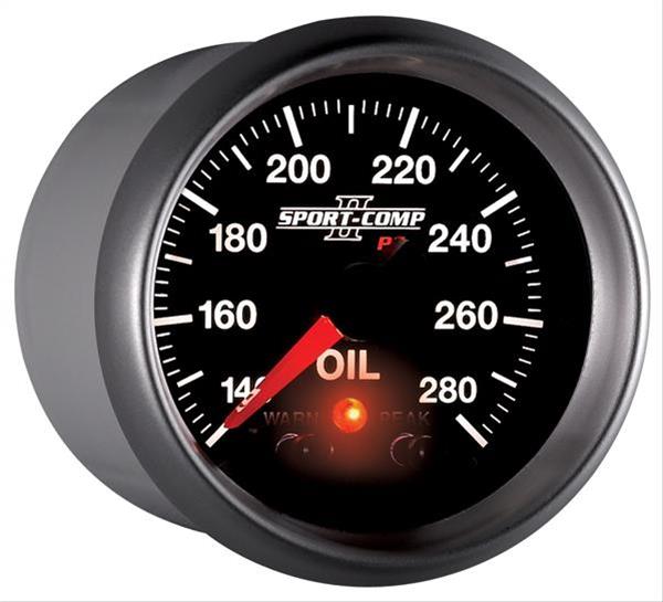 Autometer Sport-Comp II 52.4mm 140-280 Deg F Oil Temperature Peak & Warn w/ Electronic Control Gauge thumbnail 3