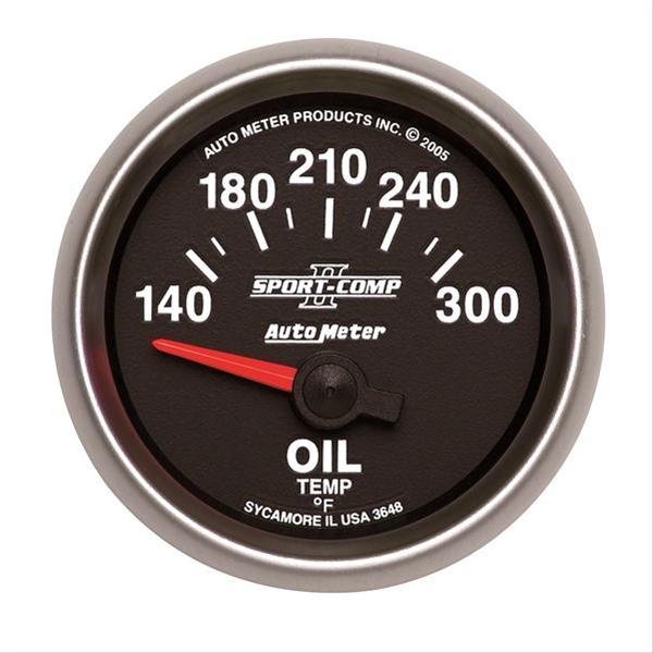 Autometer Sport-Comp II Electronic 140-300 Deg F Oil Temp Gauge