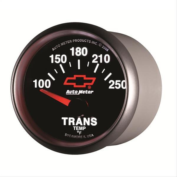 Autometer GM Bowtie Black 2-1/16in 100-250 Degree F Electronic Transmission Temperature Gauge thumbnail 4