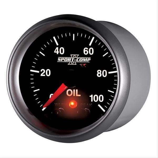 Autometer Sport-Comp II 52.4mm 0-100 PSI Oil Pressure Peak & Warn w/ Electronic Control Gauge thumbnail 2