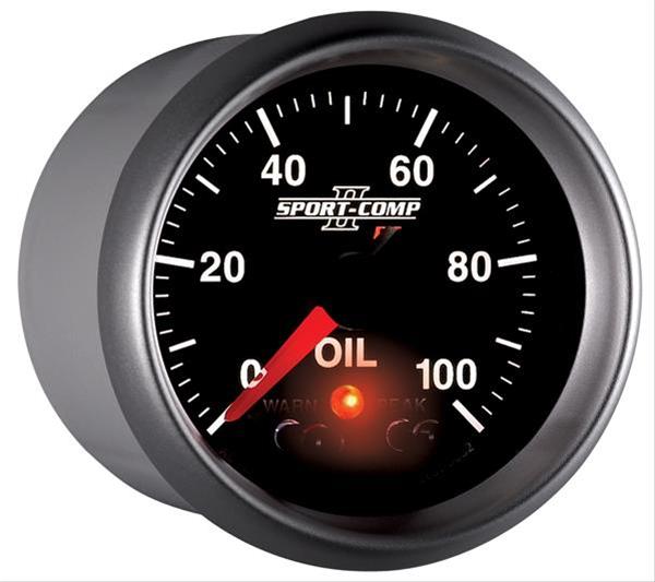 Autometer Sport-Comp II 52.4mm 0-100 PSI Oil Pressure Peak & Warn w/ Electronic Control Gauge thumbnail 5