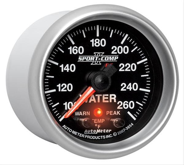 Autometer Sport-Comp II 52.4mm 100-260 Deg F Water Temp Peak & Warn w/ Electronic Control Gauge thumbnail 4