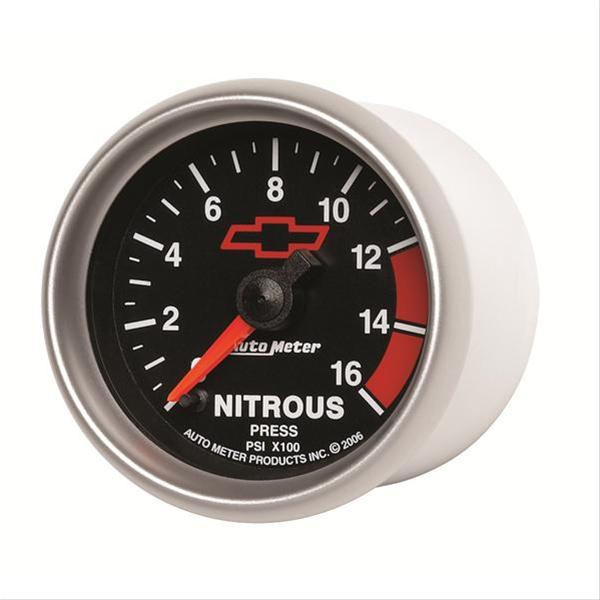 Autometer GM Bowtie Black 2-1/16in 0-1600 PSI Nitrous Pressure - Digital Stepper Motor thumbnail 5