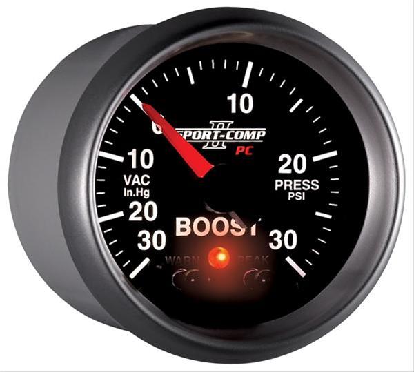 Autometer Sport-Comp II 52mm 30 IN HG / 30 PSI Electronic Boost/Vacuum Gauge thumbnail 5