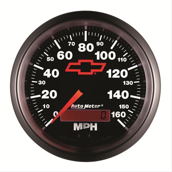 Autometer Speedometer 3-3/8in, 0-160 MPH, Elec. Programmable - Bowtie Black