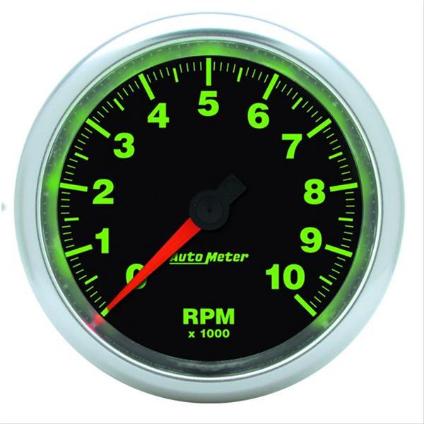 Autometer GS 3-3/8in 10000 RPM In-Dash Tachometer Gauge
