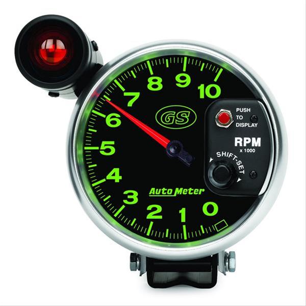 AutoMeter Gauge Tachometer 5in. 10K RPM Pedestal W/ Ext. Shift-Lite Gs thumbnail 2