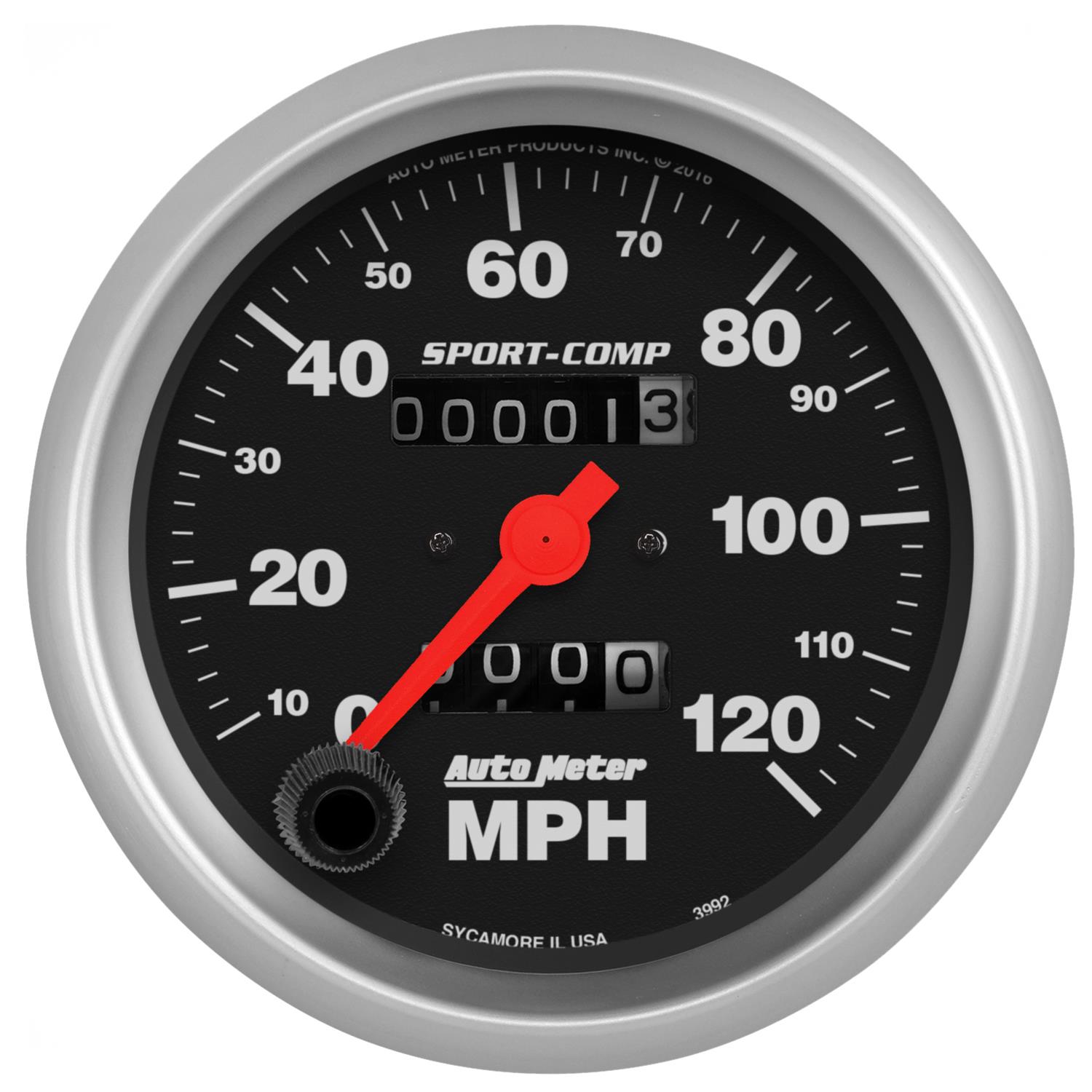 Auto Meter 5153 33/8" Speedometer Gauge 0160 Mph Mechanical