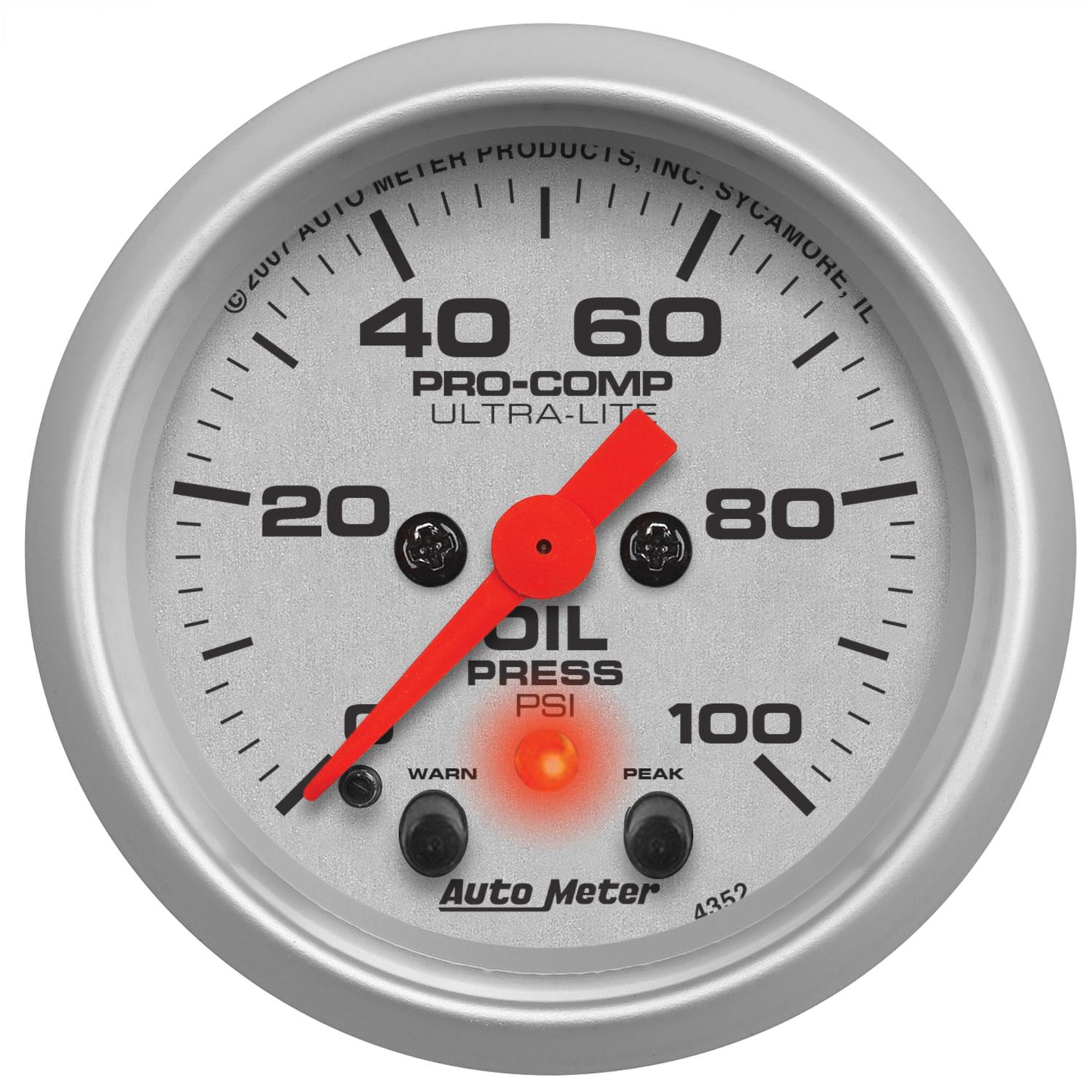 AutoMeter 4352 AutoMeter UltraLite Analog Gauges Summit Racing