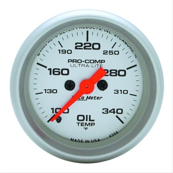 Autometer Ultra-Lite 52mm 100-340 degree F Full Sweep Electronic Oil Temperature Gauge thumbnail 5