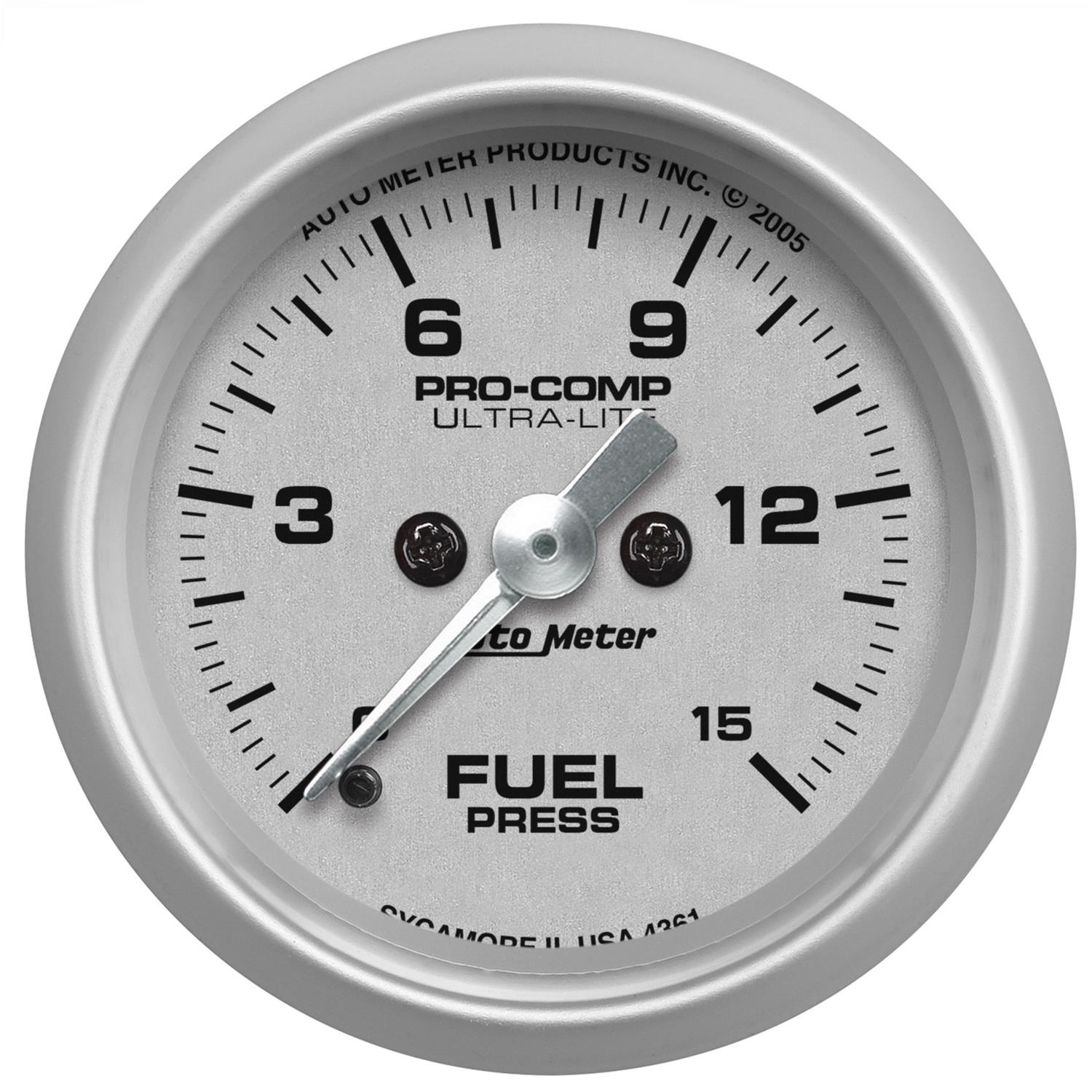 Autometer Ultra-Lite 2-1/16in 15psi Fuel Pressure Gauge - Digital Stepper Motor thumbnail 6