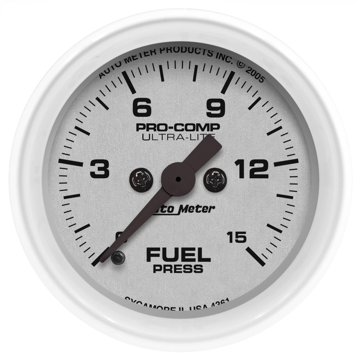 Autometer Ultra-Lite 2-1/16in 15psi Fuel Pressure Gauge - Digital Stepper Motor thumbnail 7