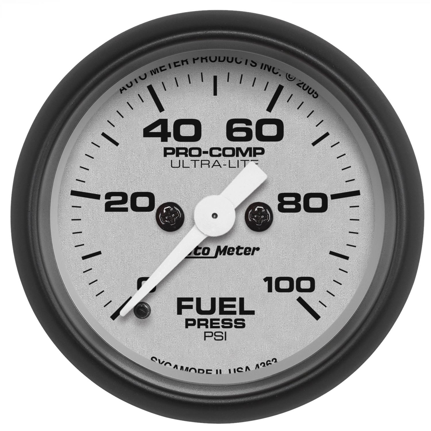 Autometer Ultra-Lite 52mm 0-100 PSI Electronic Fuel Pressure Gauge thumbnail 3