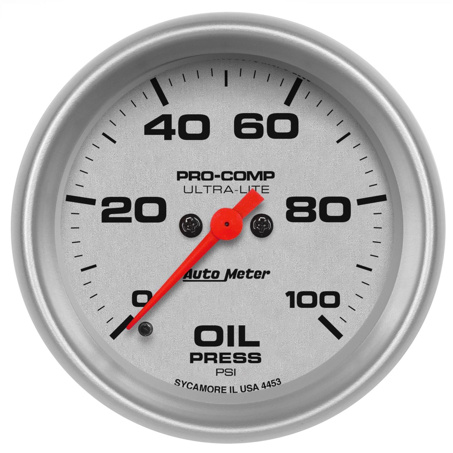 Autometer Ultra-Lite 66.7mm Full Sweep Electronic 0-100 PSI Oil Pressure Gauge thumbnail 5