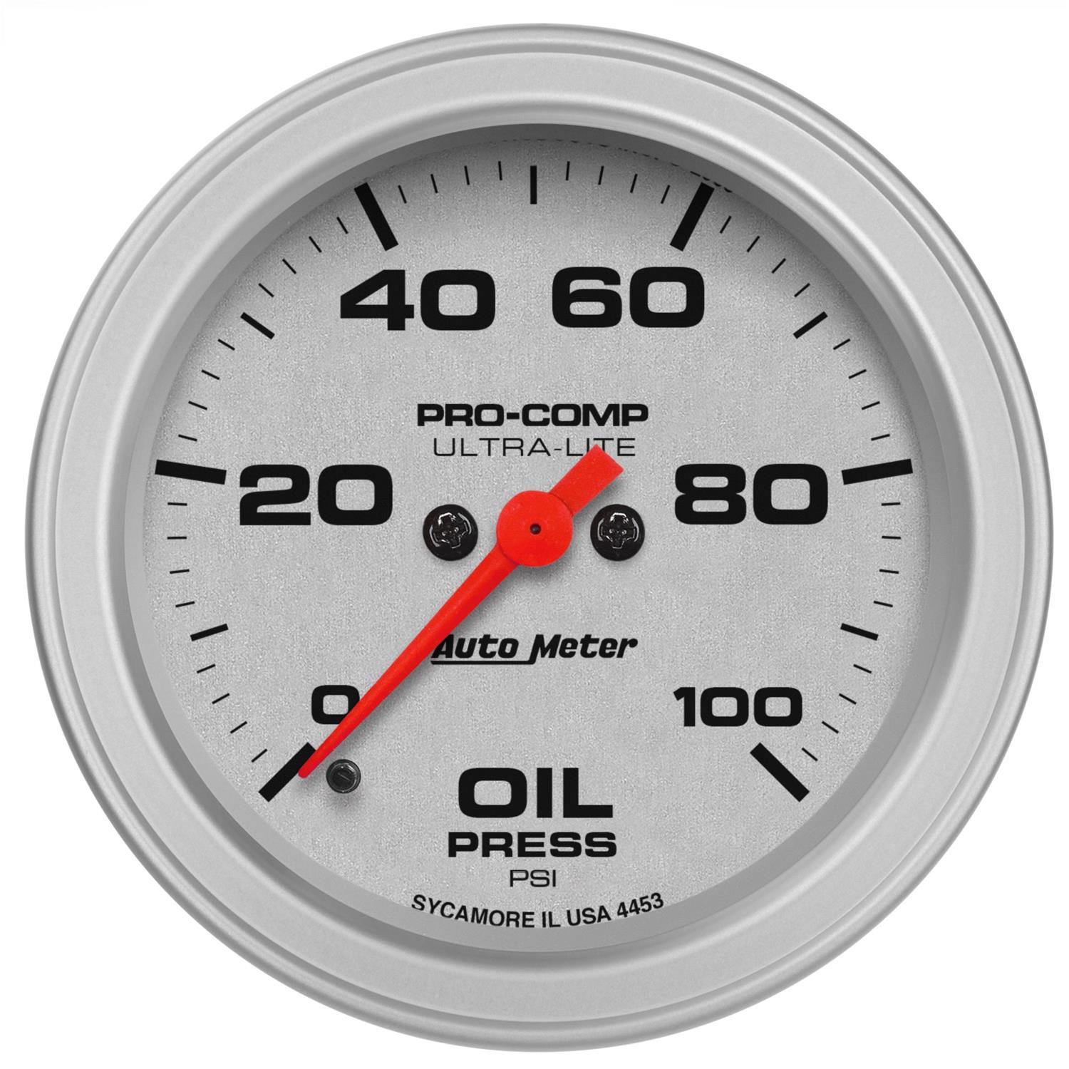 Autometer Ultra-Lite 66.7mm Full Sweep Electronic 0-100 PSI Oil Pressure Gauge thumbnail 6