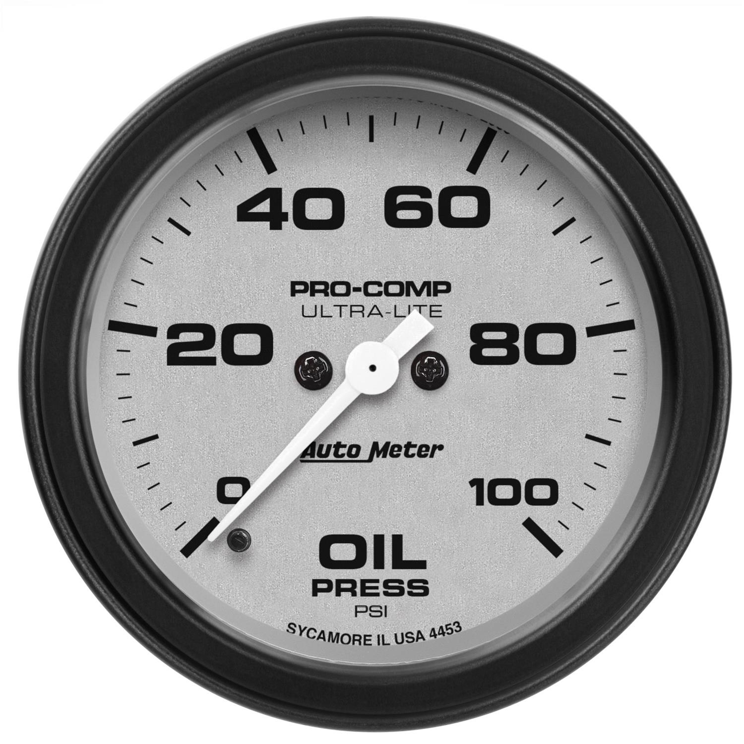 Autometer Ultra-Lite 66.7mm Full Sweep Electronic 0-100 PSI Oil Pressure Gauge thumbnail 3
