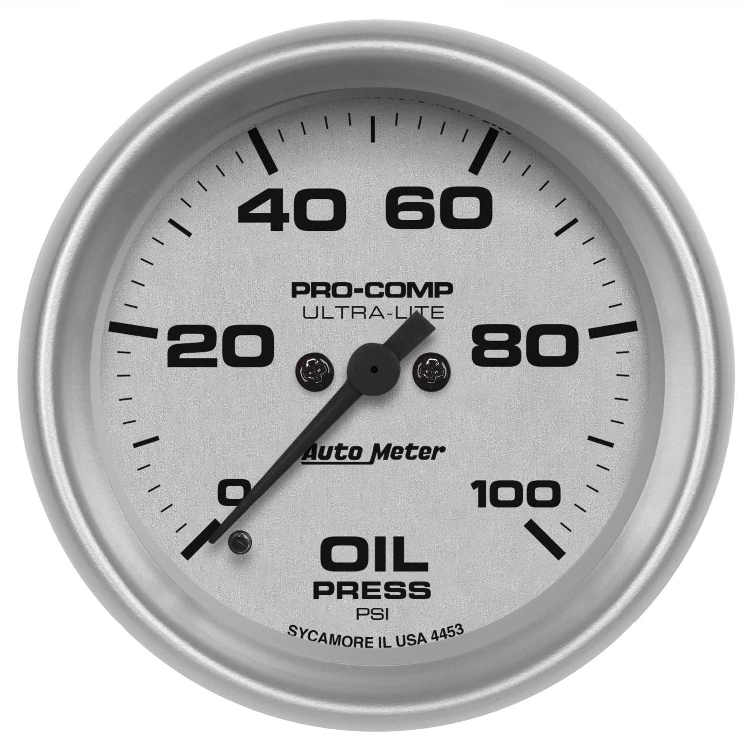 Autometer Ultra-Lite 66.7mm Full Sweep Electronic 0-100 PSI Oil Pressure Gauge thumbnail 7
