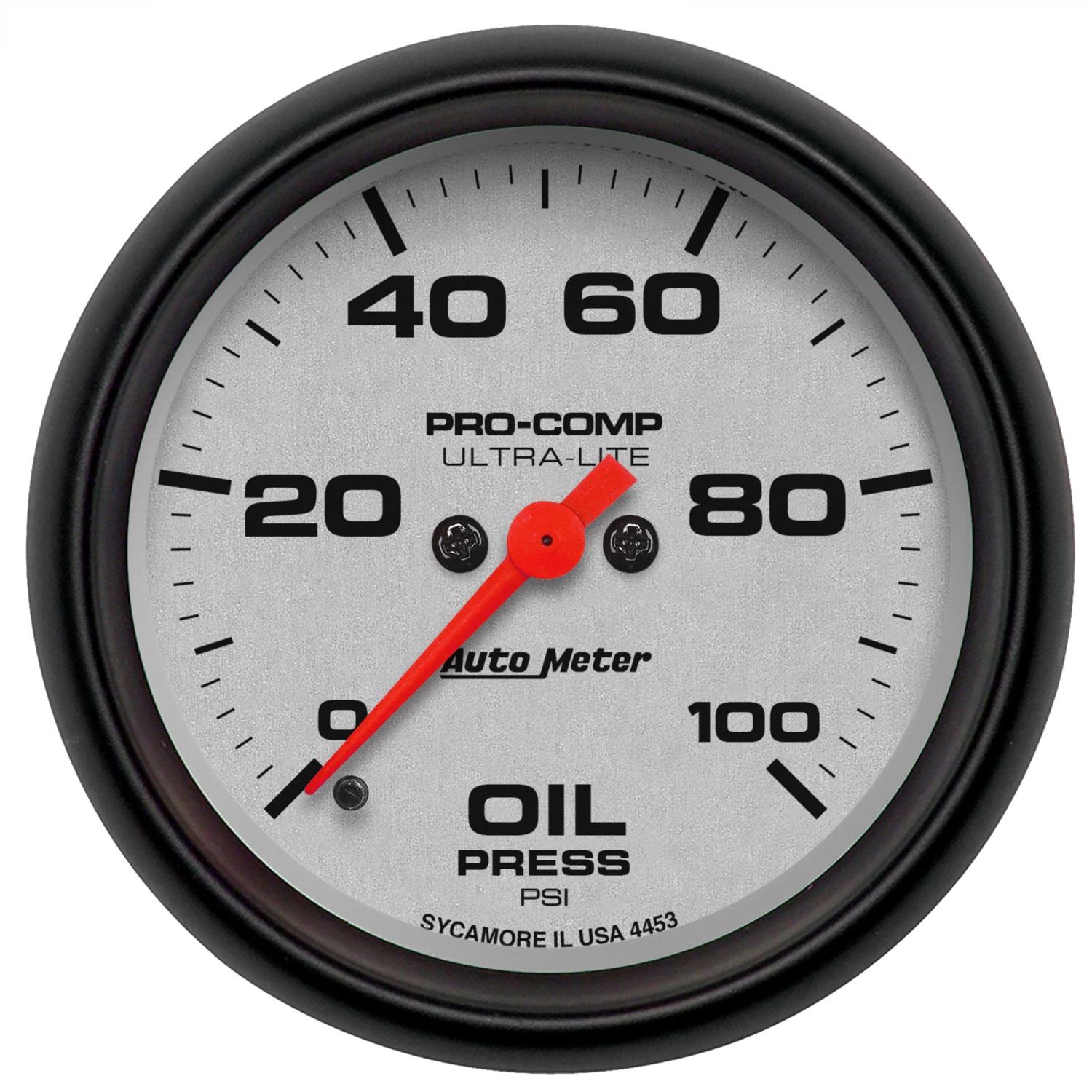 Autometer Ultra-Lite 66.7mm Full Sweep Electronic 0-100 PSI Oil Pressure Gauge thumbnail 2
