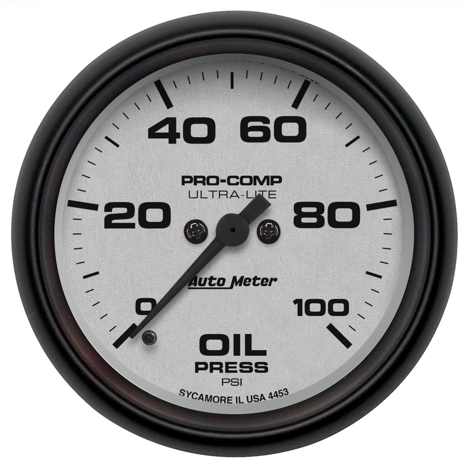 Autometer Ultra-Lite 66.7mm Full Sweep Electronic 0-100 PSI Oil Pressure Gauge
