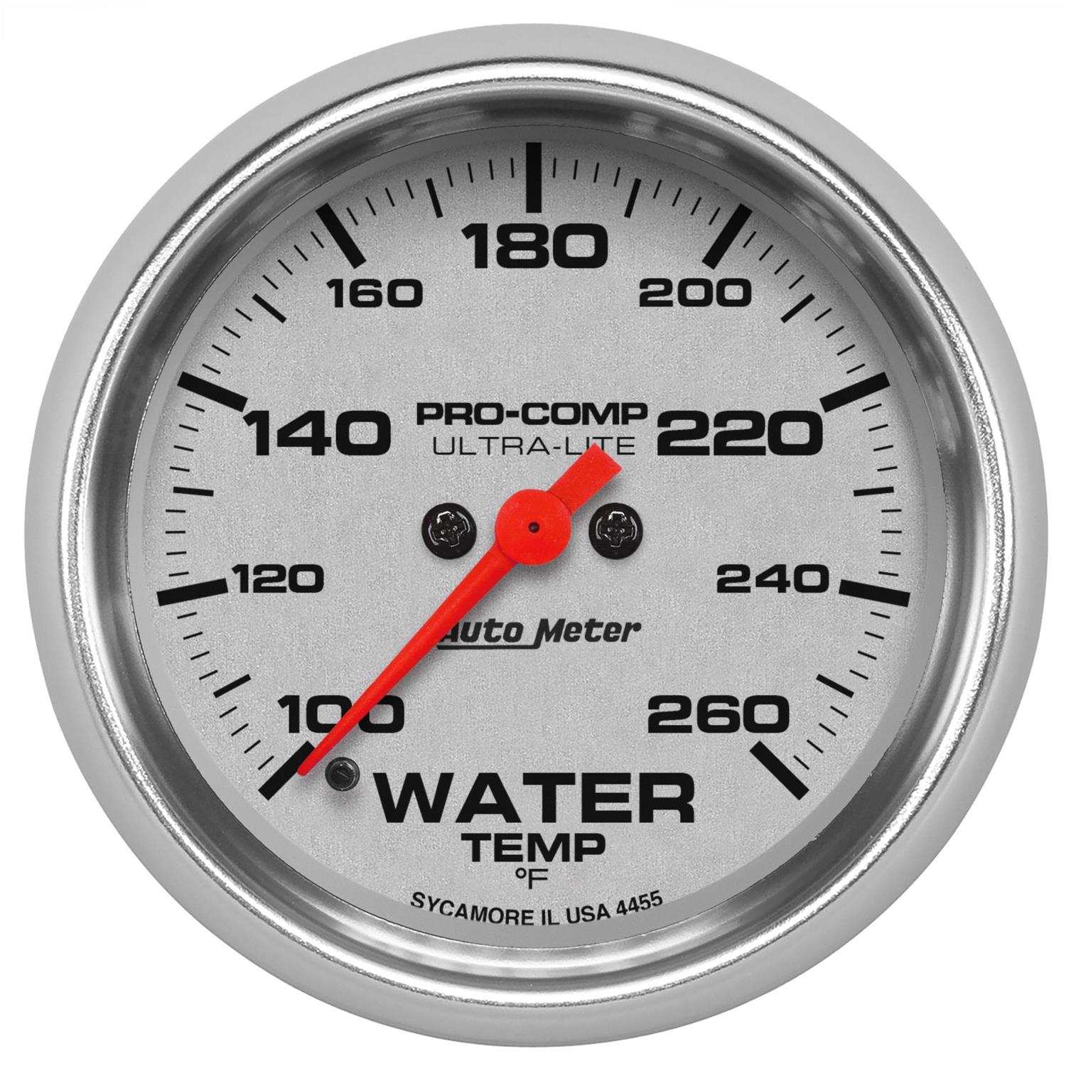 Autometer Ultra-Lite 2-5/8in 100-260F Water Temp Gauge - Digital Stepper Motor thumbnail 4