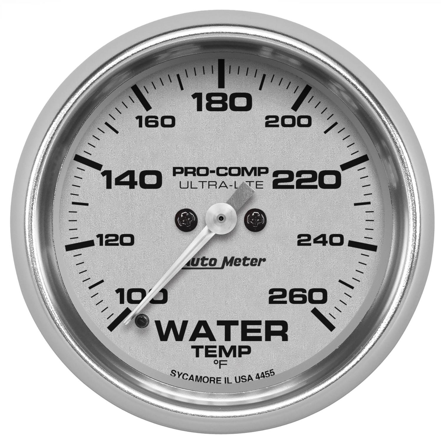 Autometer Ultra-Lite 2-5/8in 100-260F Water Temp Gauge - Digital Stepper Motor thumbnail 2