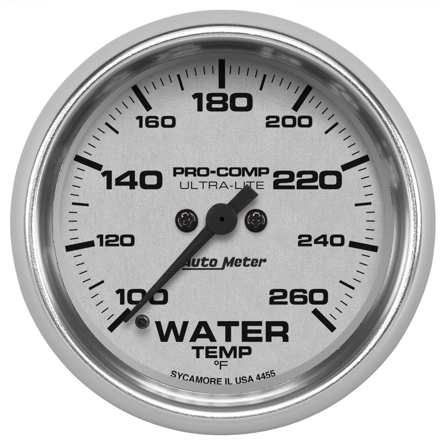 Autometer Ultra-Lite 2-5/8in 100-260F Water Temp Gauge - Digital Stepper Motor thumbnail 3