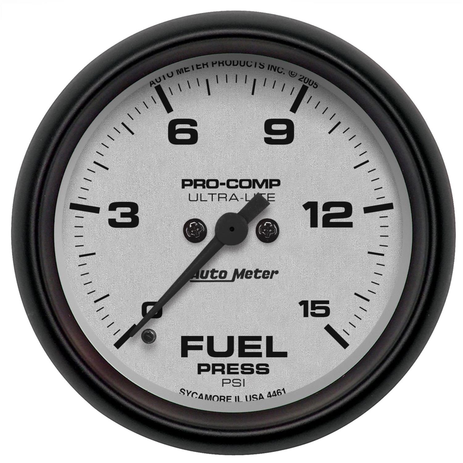 Autometer Ultra-Lite 2-5/8in 15psi Fuel Pressure Gauge - Digital Stepper Motor thumbnail 4