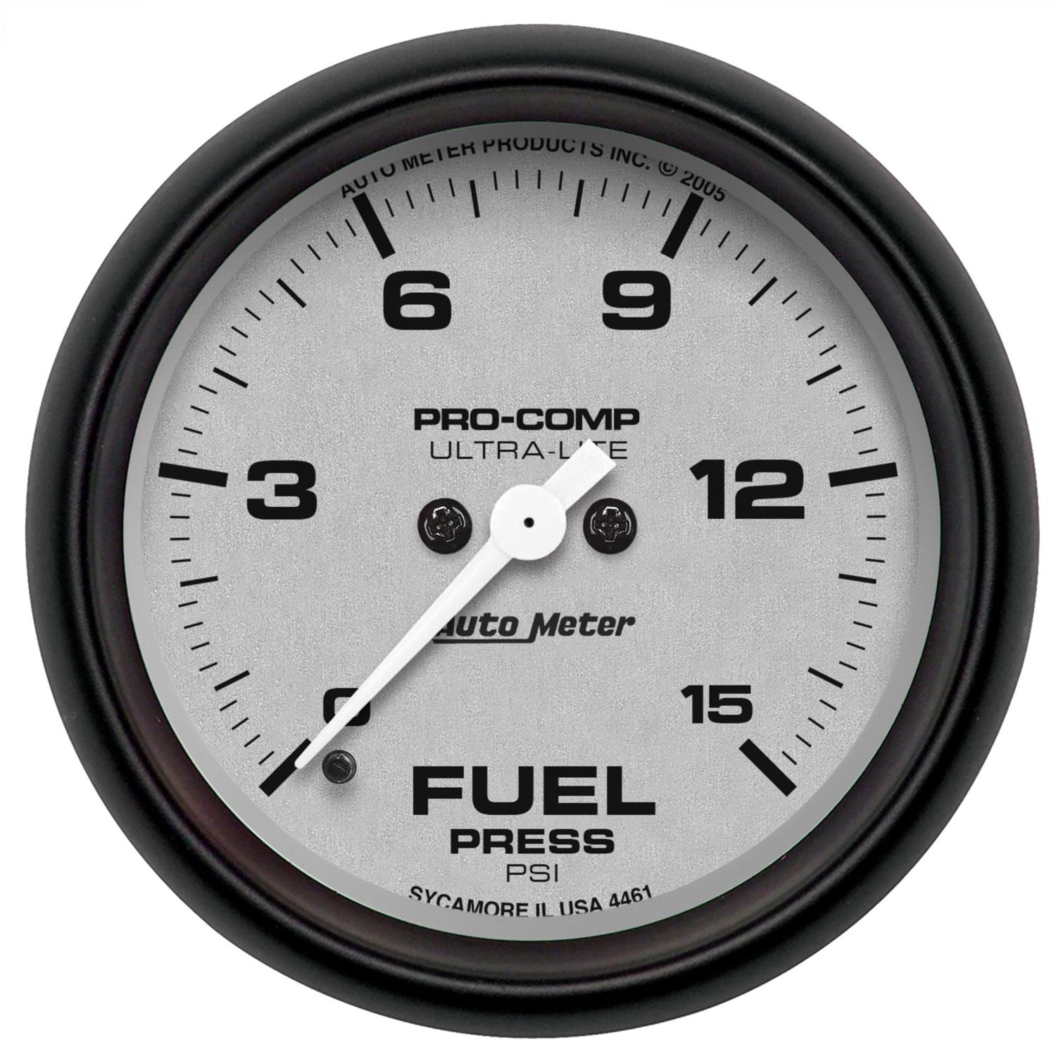Autometer Ultra-Lite 2-5/8in 15psi Fuel Pressure Gauge - Digital Stepper Motor thumbnail 3