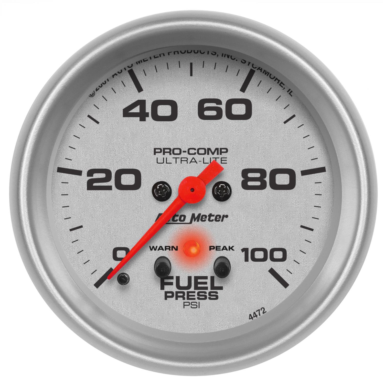 Auto Meter 4727 Carbon Fiber Ultra-Lite 0-100 psi 2 1/16" Analog Gauges ATM472