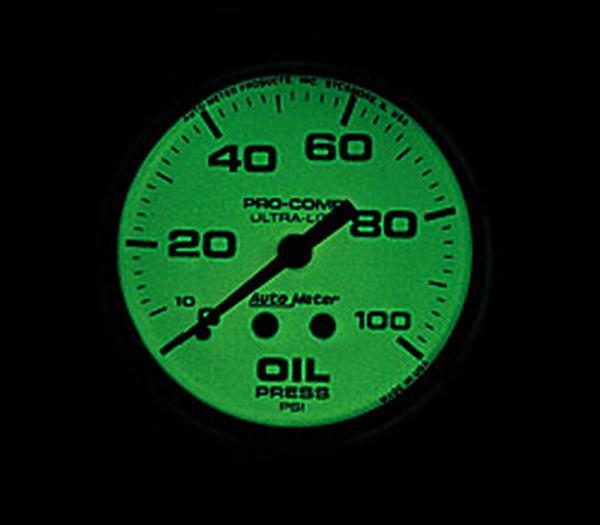 AutoMeter Gauge Water Temp 2-5/8in. 120-240 Deg. F Mech. Glow In The Dark Ultra-Nite thumbnail 3