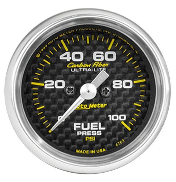 AutoMeter 4761 AutoMeter Carbon Fiber UltraLite Analog Gauges Summit Racing