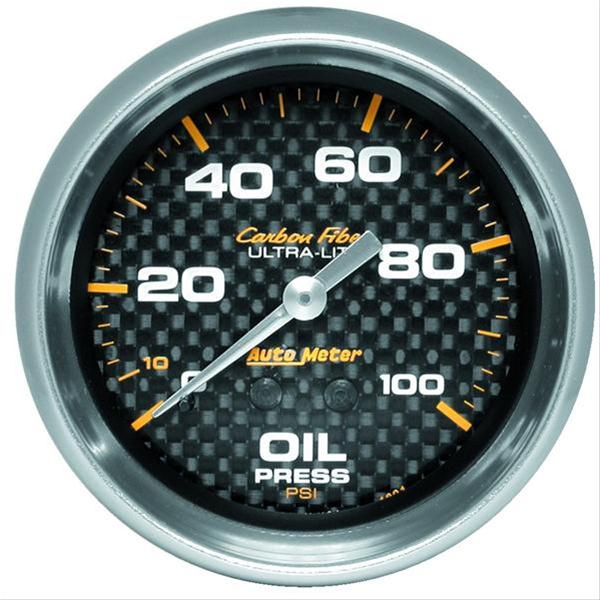 AutoMeter 4821 AutoMeter Carbon Fiber UltraLite Analog Gauges Summit Racing