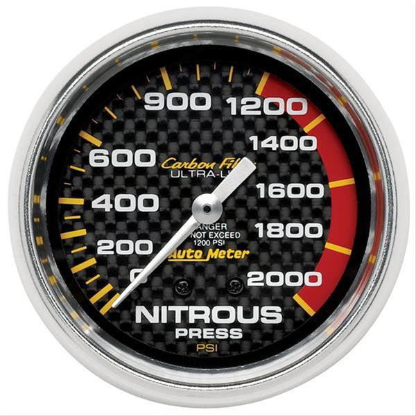 AutoMeter 4828 AutoMeter Carbon Fiber UltraLite Analog Gauges Summit Racing