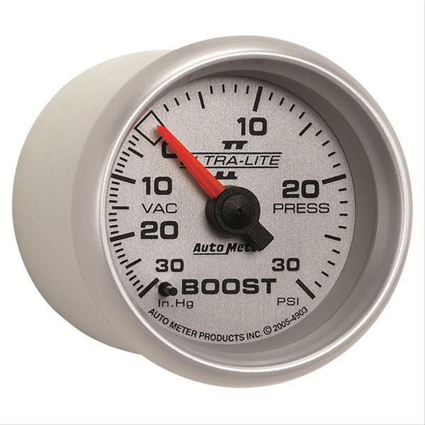 Autometer Ultra-Lite II 52mm 30 PSI Mechanical Boost Gauge thumbnail 2