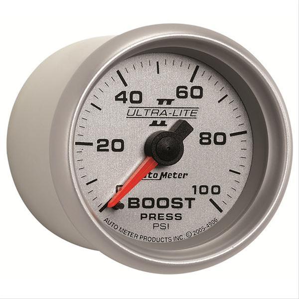 Autometer Ultra-Lite II 52mm 0-100 PSI Mechanical Boost Gauge thumbnail 2
