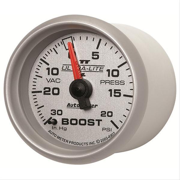Autometer Ultra-Lite II 52mm 30 in Hg/20 psi Mechanical Boost/Vacuum Gauge thumbnail 2