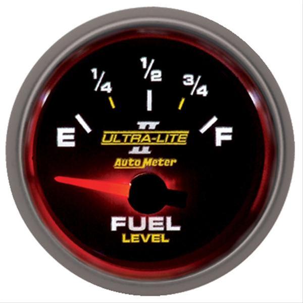 Autometer Ultra-Lite II 2-1/16in 0 OHMS Empty / 90 OHMS Full Electronic Fuel Level Gauge thumbnail 2