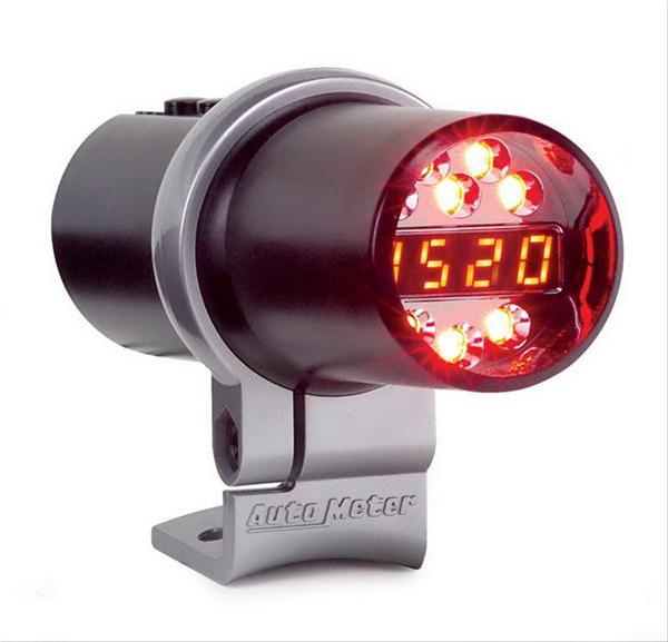 AutoMeter Shift Light Dig W/ Multi-Color Led Blk Pedestal W/ RPM Playback DPSS Level 3
