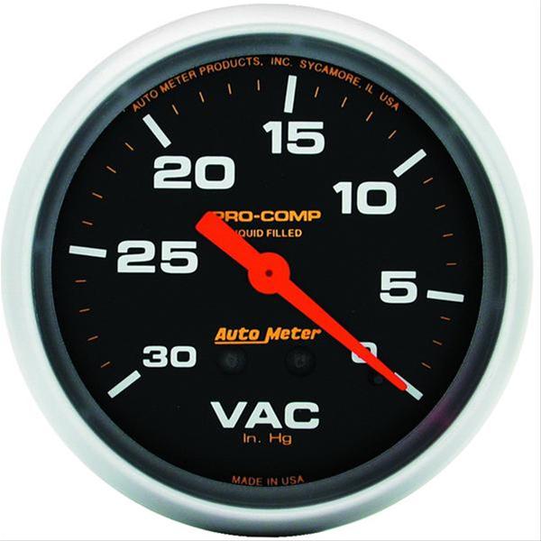 AutoMeter Gauge Vacuum 2-5/8in. 30Inhg Liquid Filled Mech Pro-Comp