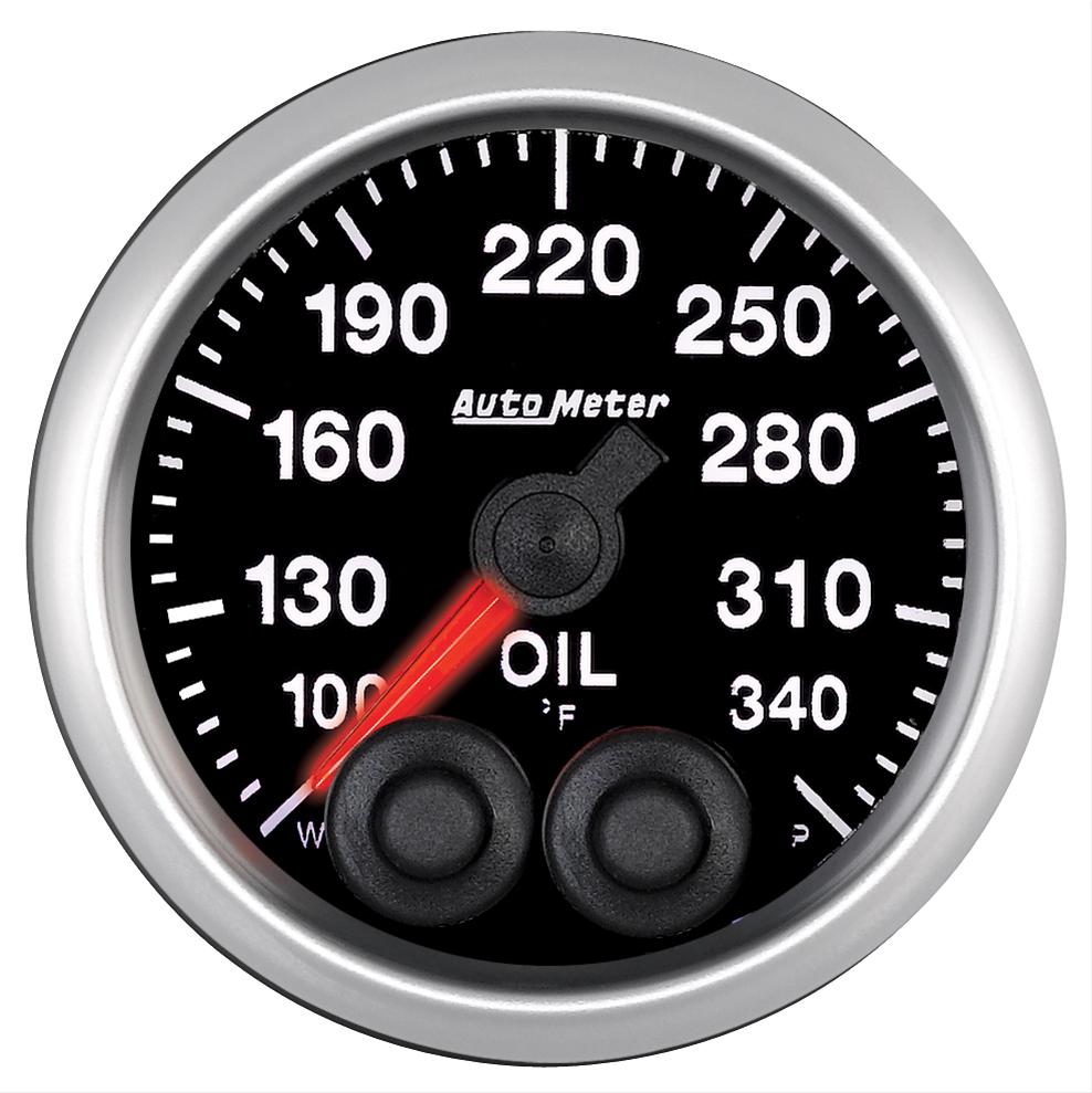 Autometer Elite 52mm 100-260 Deg F Oil Temp Peak & Warn w/ Electronic Control Gauge