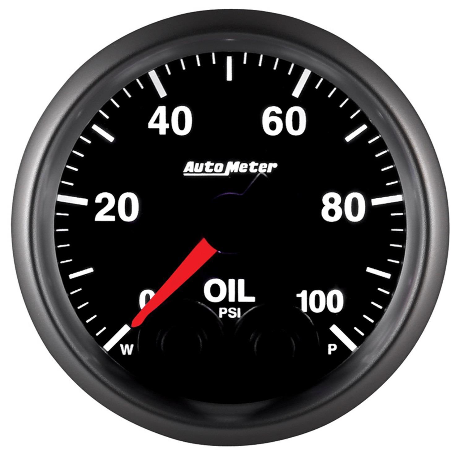 AutoMeter NASCAR Elite Series Analog Gauges 5652-05702-A Gauge, Analog, Stepper Motor w/o Pro Control, w/4AN Sensor, Oil Pressure, 0-100 PSI, 2 1/16 in. Diameter, Black Face, Each thumbnail 3