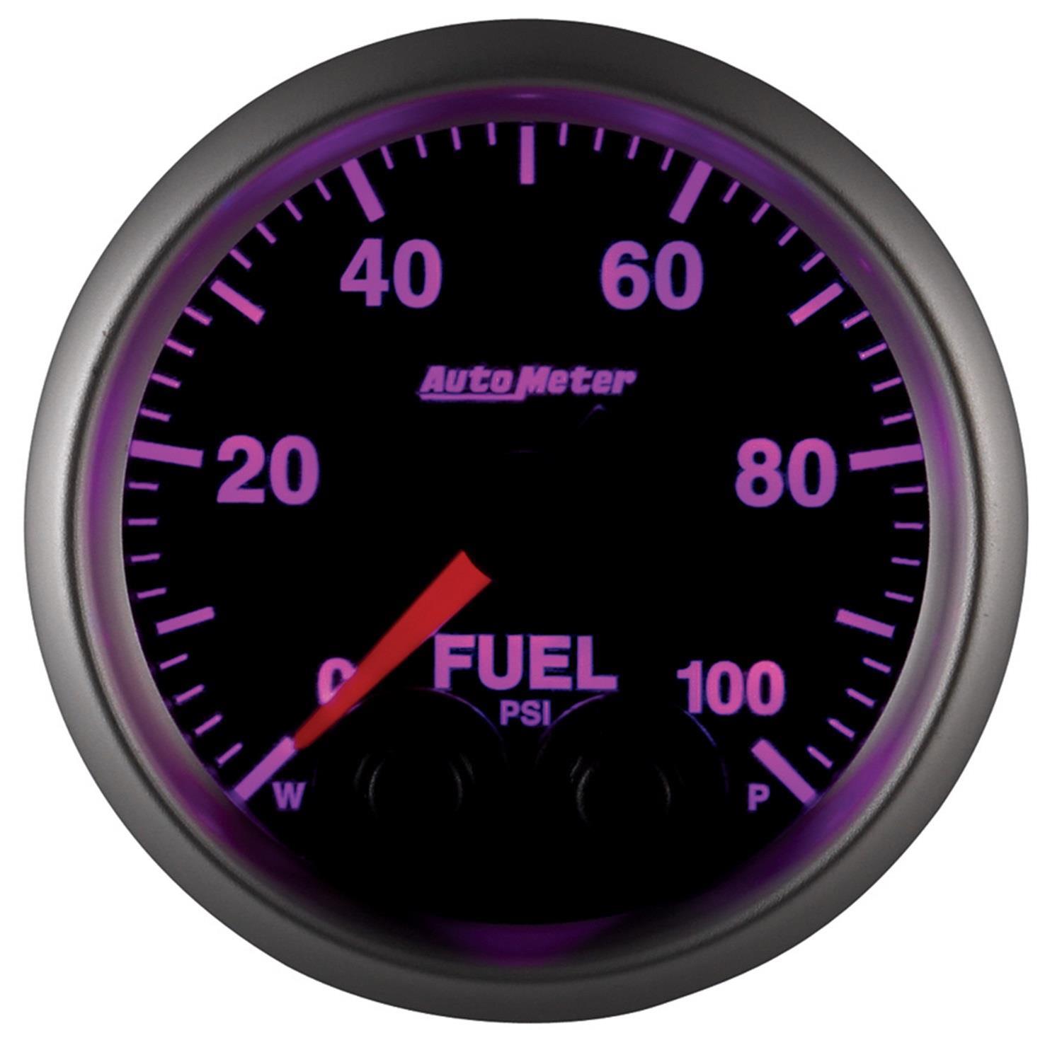 AutoMeter NASCAR Elite Series Analog Gauges 5671-05702-A Gauge, Analog, Stepper Motor w/o Pro Control, w/4AN Sensor, Fuel Pressure, 0-100 PSI, 2 1/16 in. Diameter, Black Face, Each thumbnail 5